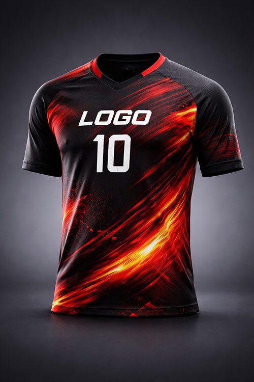 Stroje sportowe z nadrukiem personalizacja stroje piłkarskie